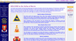 Desktop Screenshot of barrievalleyscottishrite.com