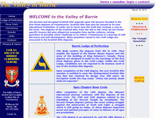 Tablet Screenshot of barrievalleyscottishrite.com